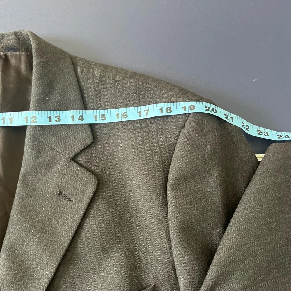 Brooks Brothers 346 Blazer Mens‎ 46R Gray Wool Blend Suit Jacket Coat